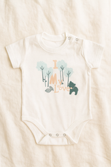Baby boy 3-Piece Cotton Outfit Set – Hooded Floral Jacket, Printed Romper & Pajama Pants