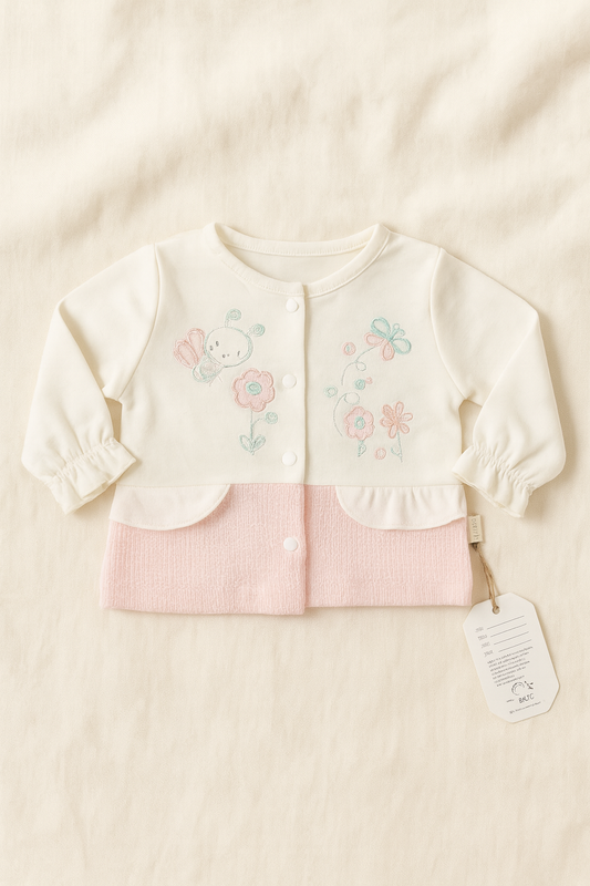 Newborn Baby Girl/Boy 3-Piece Dress Suit | Soft Cotton Malai Jersey | Full Sleeves Shirt, Pants & Cap