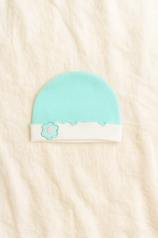 Newborn Baby Girl 3-Piece Dress Suit | Soft Cotton Malai Jersey | Full Sleeves Shirt, Pants & Cap