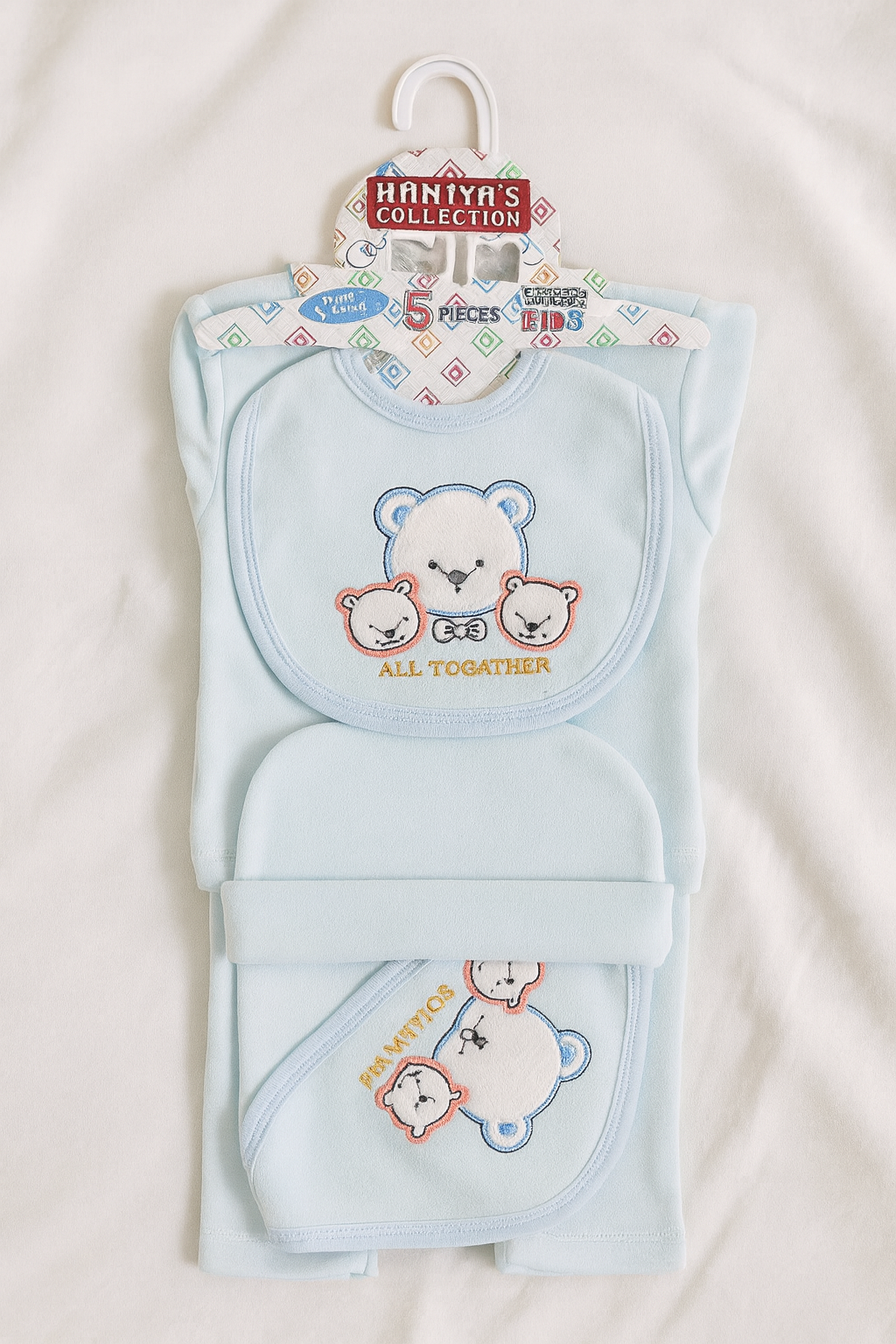 Newborn Baby Girl/Boy Winter Suit 2-Piece Set | Soft Fleece Cotton Baba Suit with Footed Pajama & Bear Design