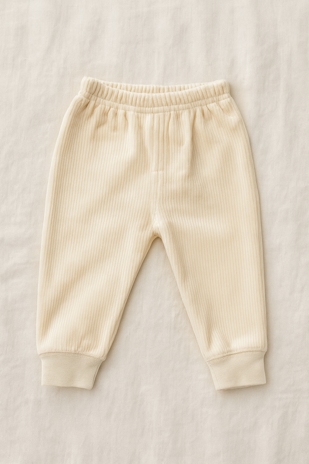 Newborn Baby Winter Suit 2-Piece Set | Beige Soft Cotton Knitted Baba Suit with Cute Bear Embroidery