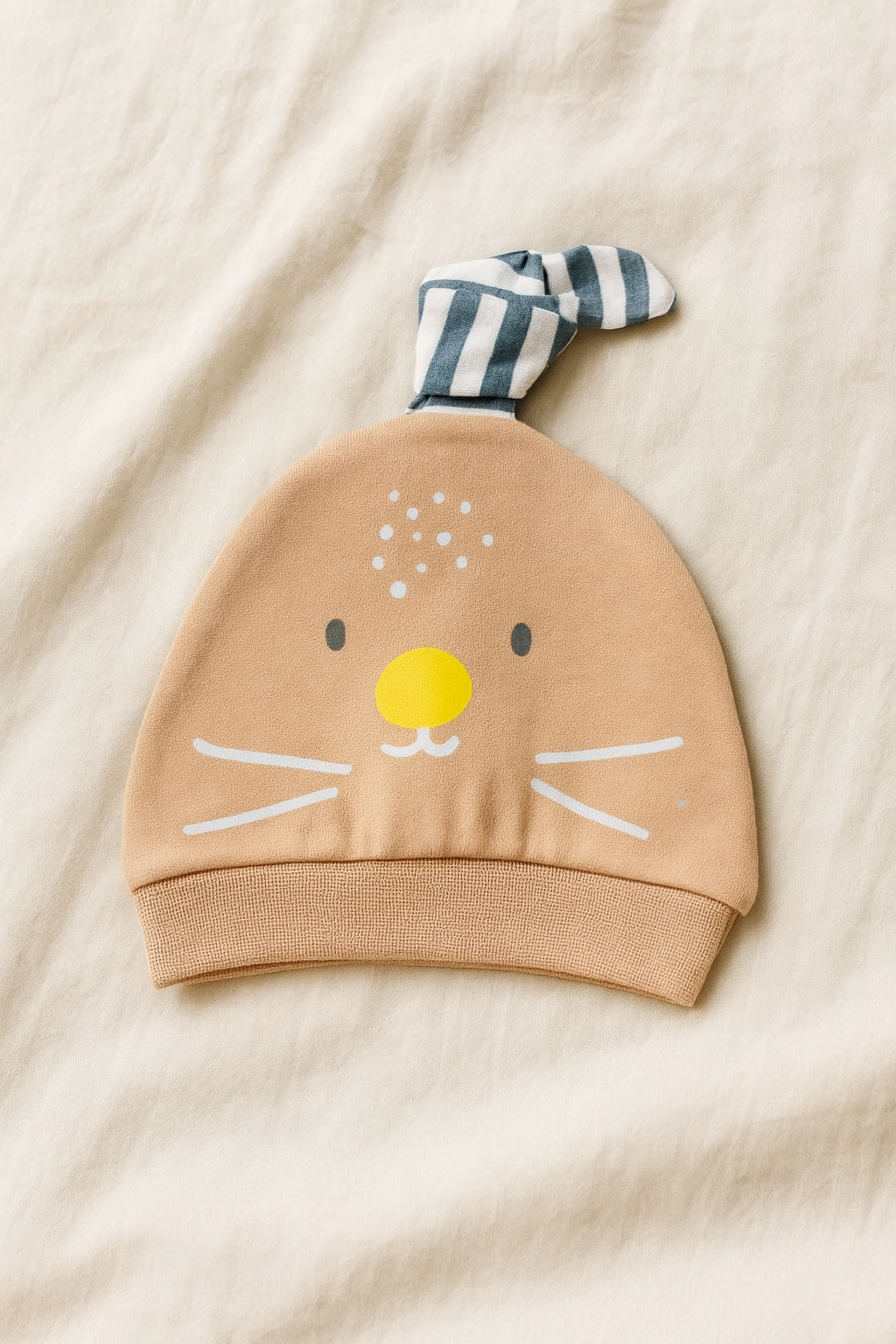3-Piece Baby Boy Winter Dress Set – Warm Cotton Fleece Sweatshirt, Striped Cat Cap & Paw Print Pajama