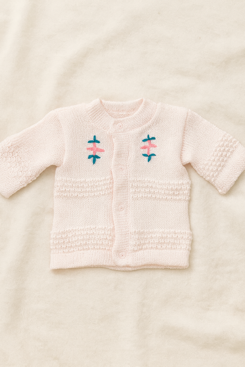 6-Piece Newborn Baby Wool Knitted Winter Set – Hand Knitted Warm Woolen Suit for Baby Girl/Boy