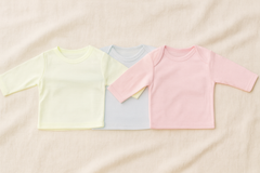Pack of 3 Baby Full Sleeves Cotton T-Shirts – Soft Round Neck Undershirts for Newborns