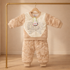 Mulaim Plush Baby Tracksuit Set – Cozy Winter 2-Piece Outfit