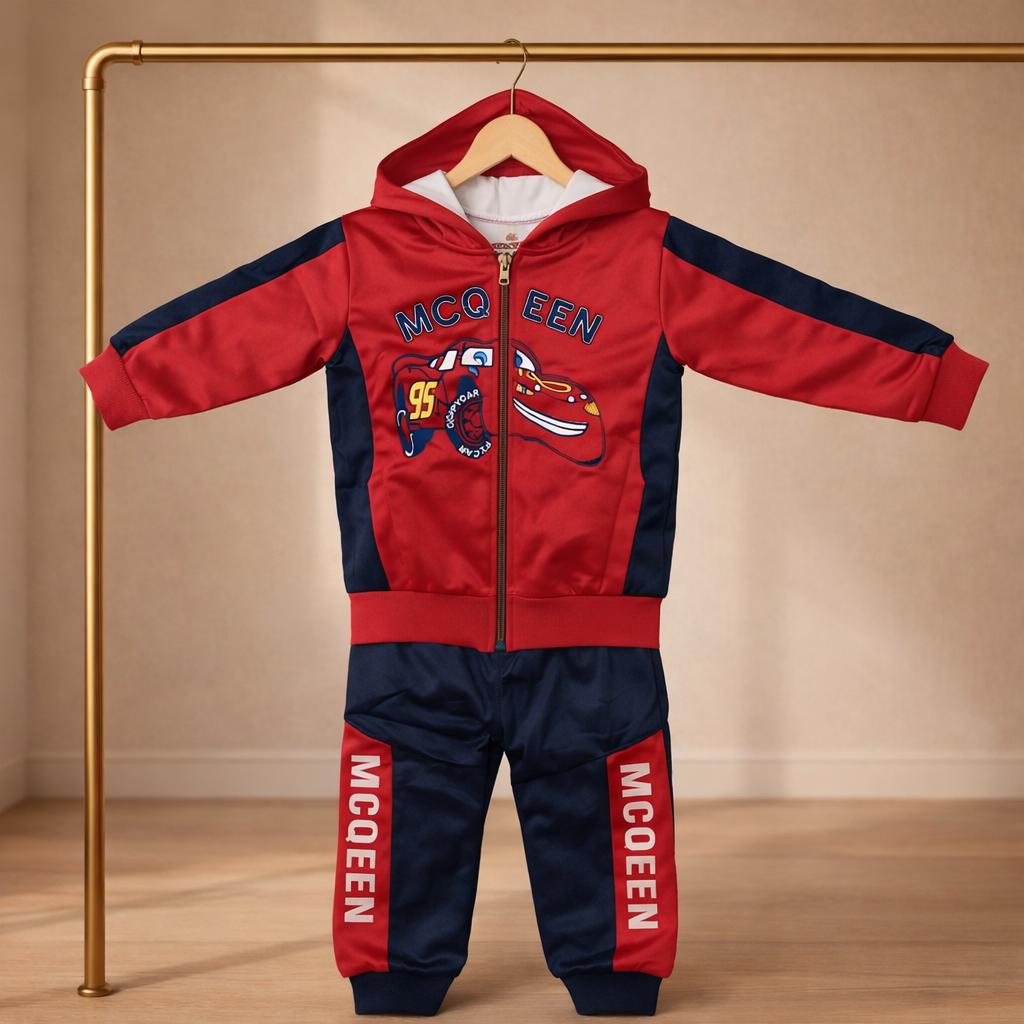 Baby Boy Zipper Hoodie Tracksuit Set – Soft Winter 2-Piece Suit