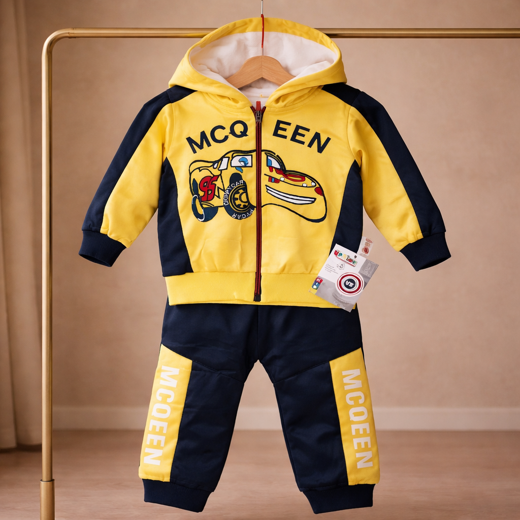 Baby Boy Zipper Hoodie Tracksuit Set – Soft Winter 2-Piece Suit