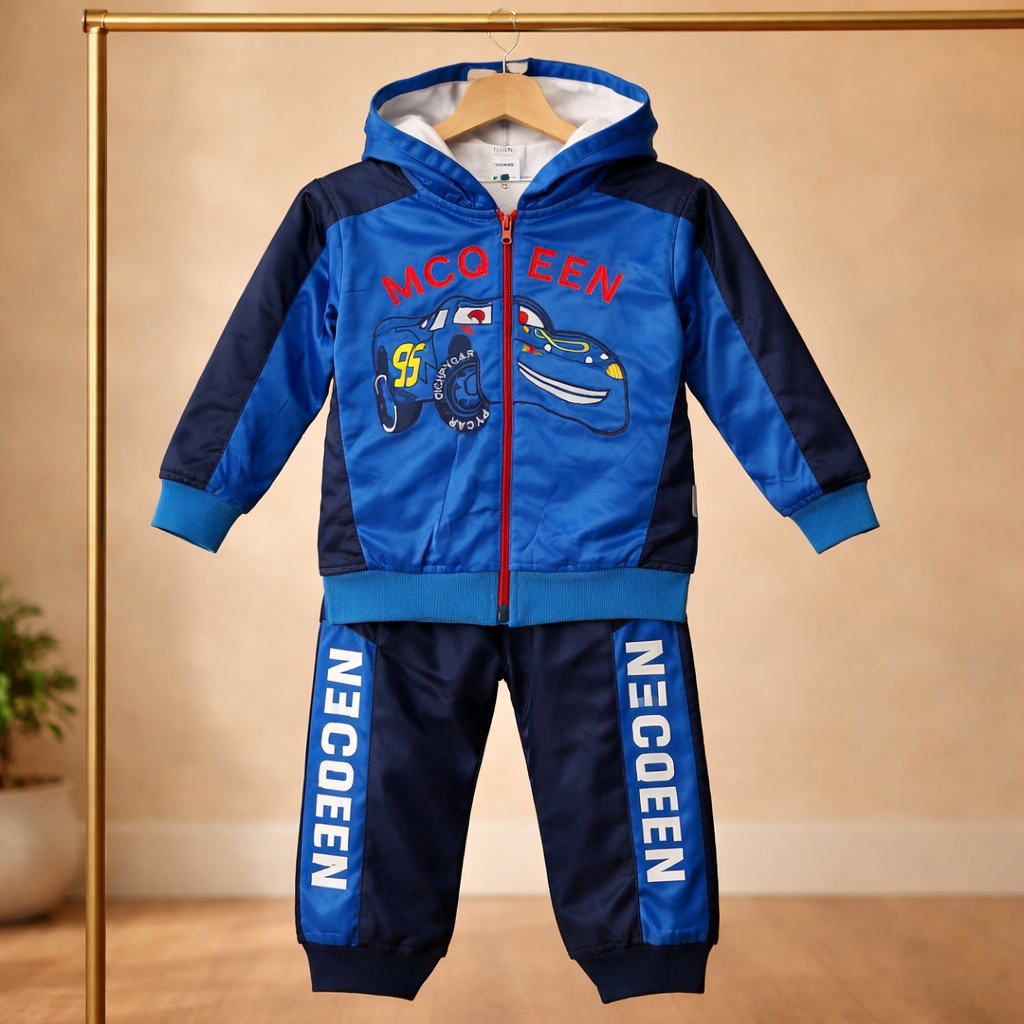 Baby Boy Zipper Hoodie Tracksuit Set – Soft Winter 2-Piece Suit