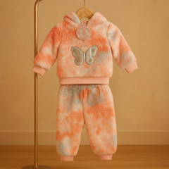 Ultra-Soft Mulaim Baby Fleece Set – Cozy Butterfly Hoodie