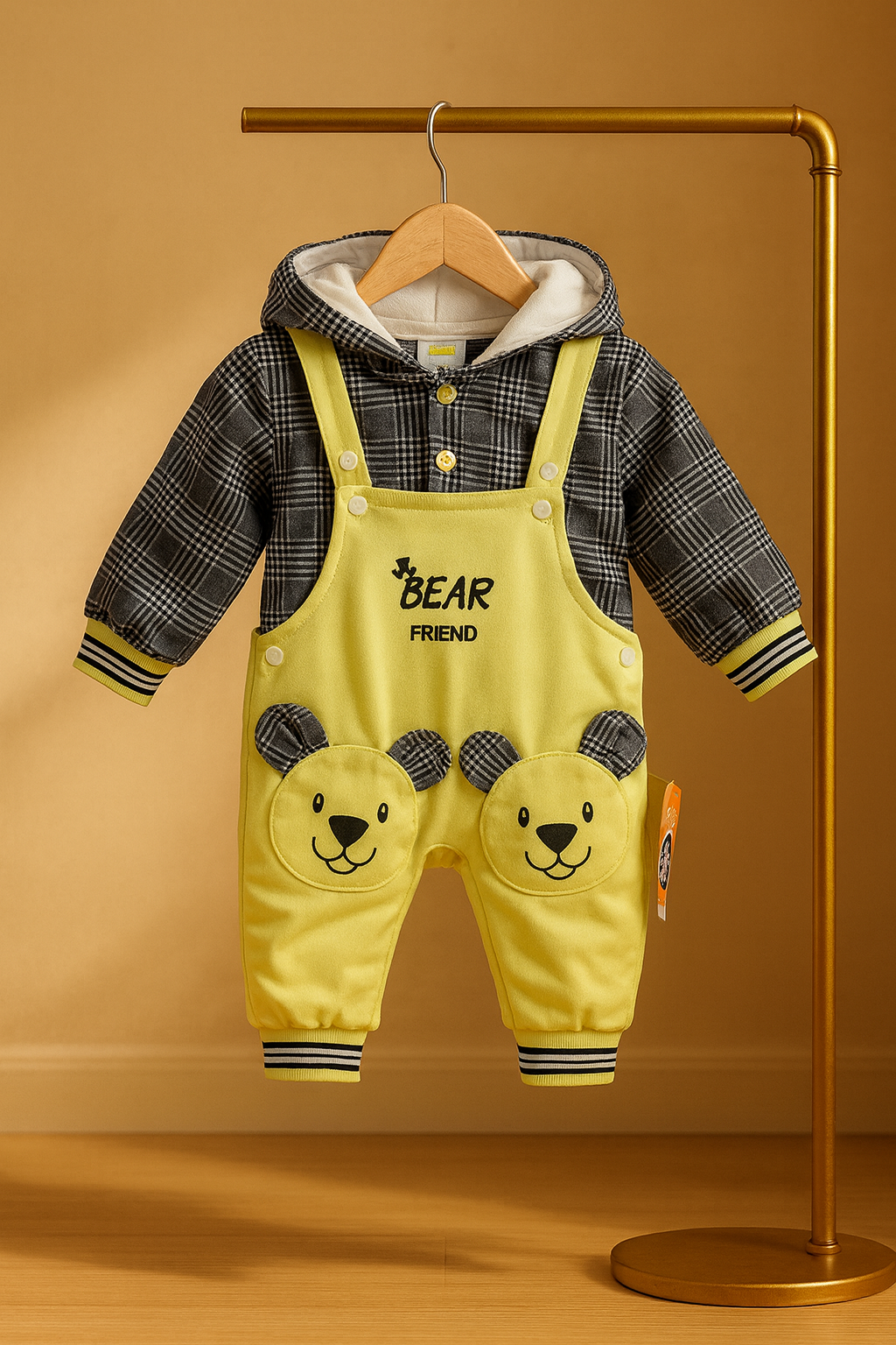 Bear Friend Dungaree Set