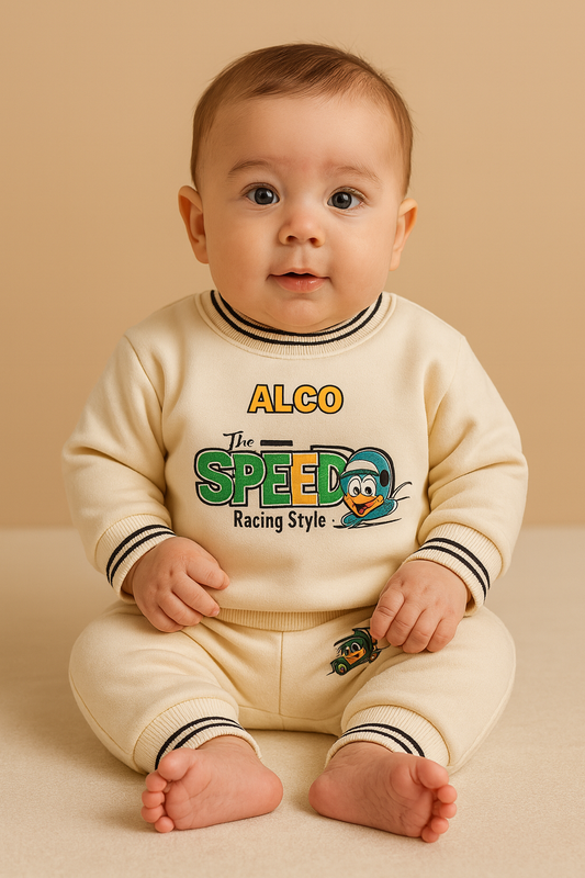 Premium Mulaim Baby Tracksuit Set – Soft, Snug & Playful
