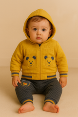 Premium Mulaim Baby Bear Hoodie Set – Soft, Warm & Adorable