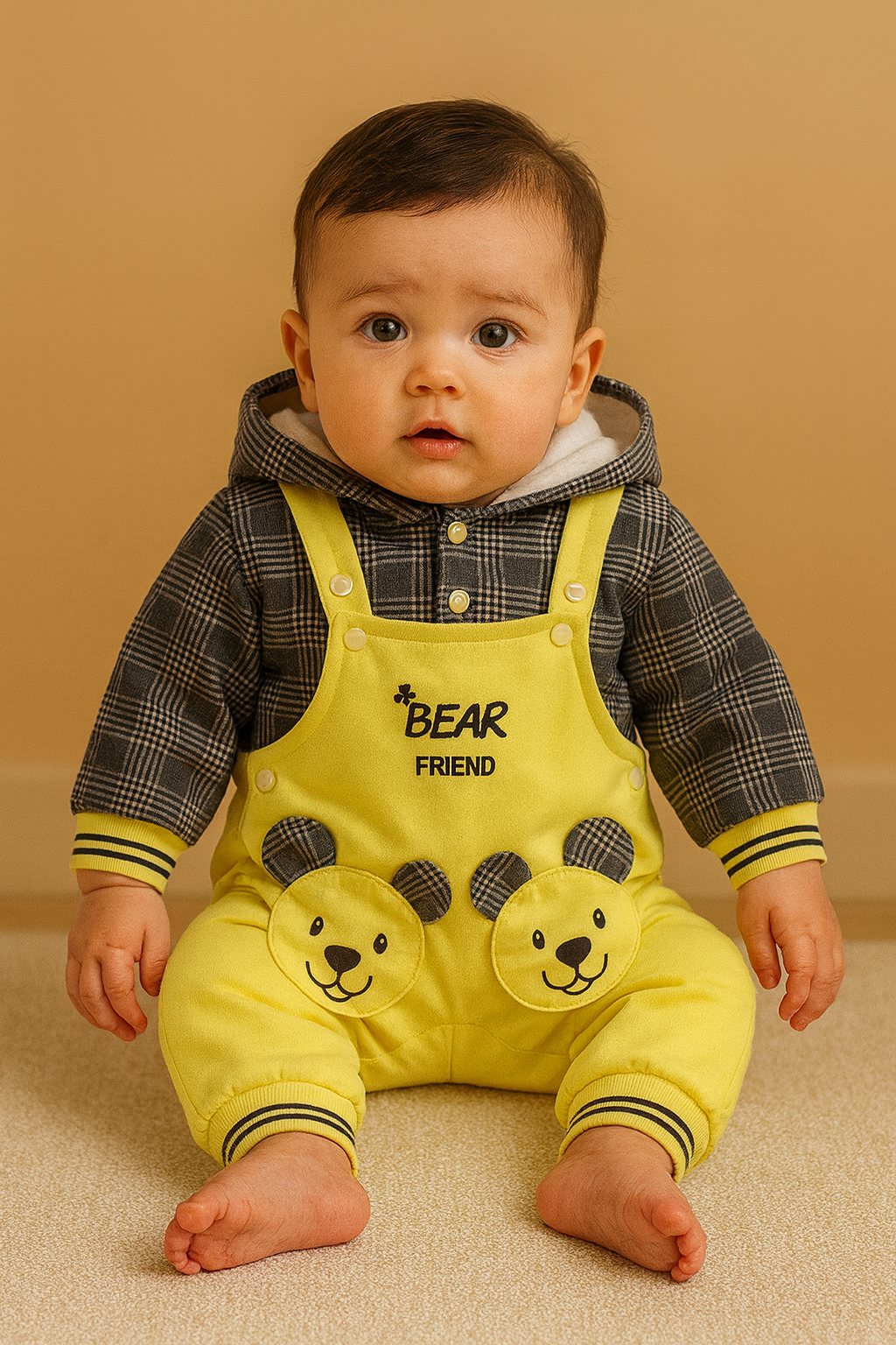 Bear Friend Dungaree Set