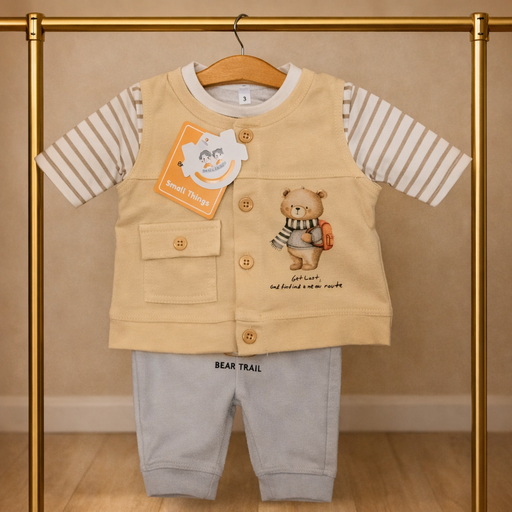 Premium 3-Piece Baby Boutique Set | Ultra-Soft Mulaim Comfort & Style