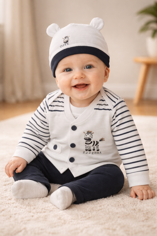 Premium 3-Piece Newborn Boutique Set | Ultra-Soft Mulaim First Wardrobe
