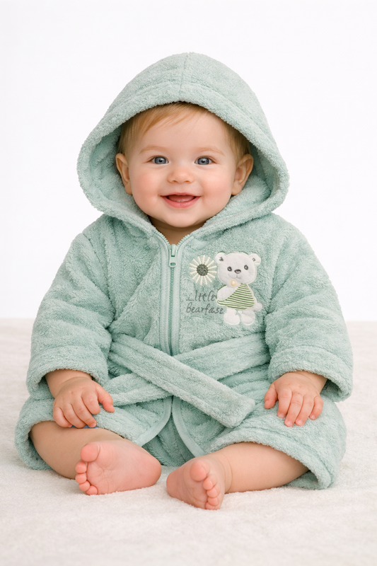 Premium Mulaim Baby Bathrobe | Ultra-Soft Hooded Comfort for Infants