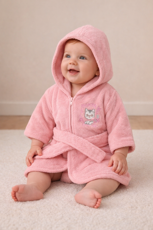 Premium Mulaim Baby Bathrobe | Ultra-Soft Hooded Comfort for Infants