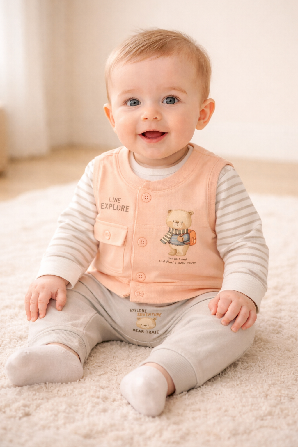 Premium 3-Piece Baby Boutique Set | Ultra-Soft Mulaim Comfort & Style