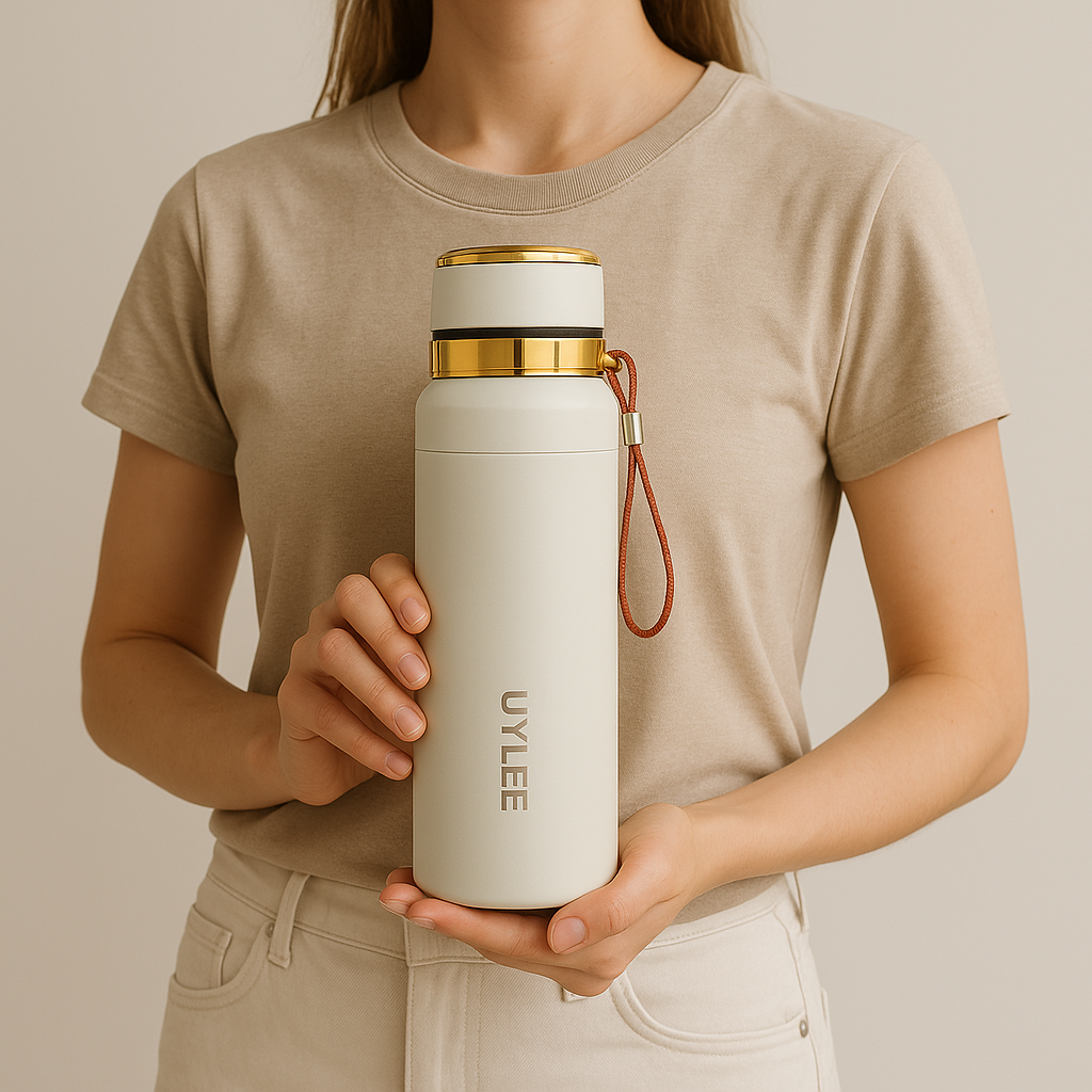 Premium Thermos Bottle with Tea Filter 1000ml – Insulated Hot & Cold Water Bottle