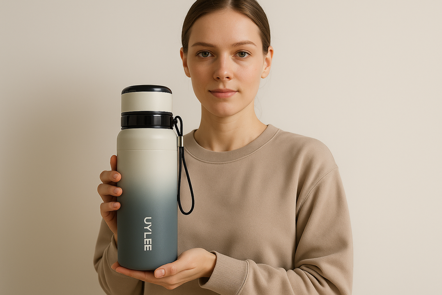 Gradient Thermos Bottle – 1000ml Insulated Baby Feeding Bottle with Tea Filter – Hot & Cold Stainless Steel Flask – Leakproof Travel Bottle