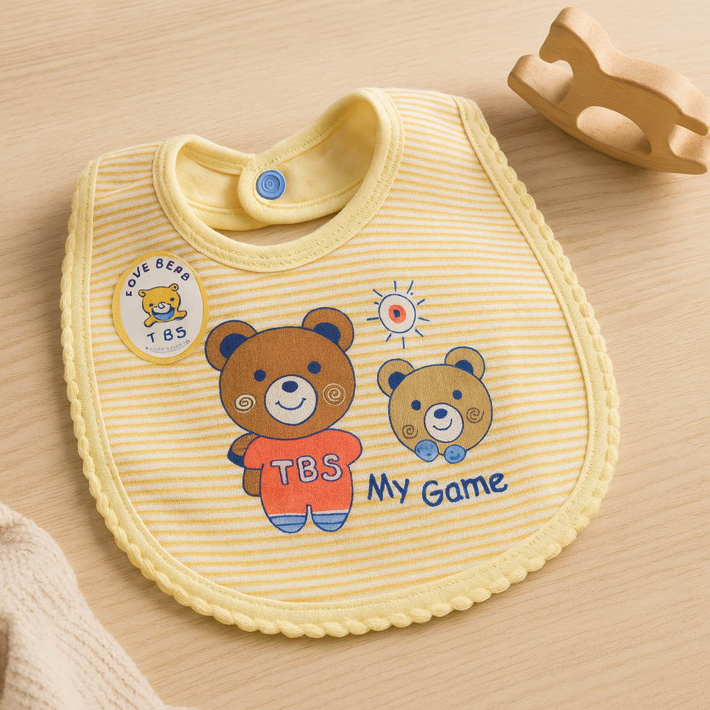 Baby Bibs pack of 2 pieces | Soft Cotton Feeding Bib for Newborn & Infants