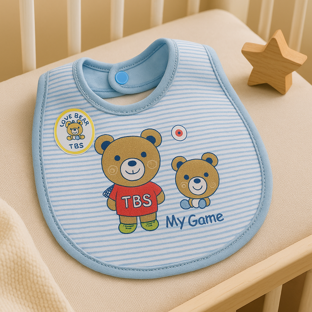 Baby Bibs pack of 2 pieces | Soft Cotton Feeding Bib for Newborn & Infants