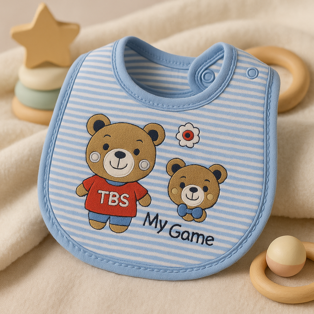 Baby Bibs pack of 2 pieces | Soft Cotton Feeding Bib for Newborn & Infants