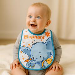 Baby Waterproof Rubber Bibs bundle of 3 pieces | Soft Washable Feeding Bibs for Infants