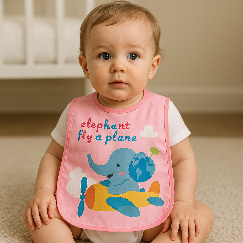 Baby Waterproof Rubber Bibs bundle of 3 pieces | Soft Washable Feeding Bibs for Infants