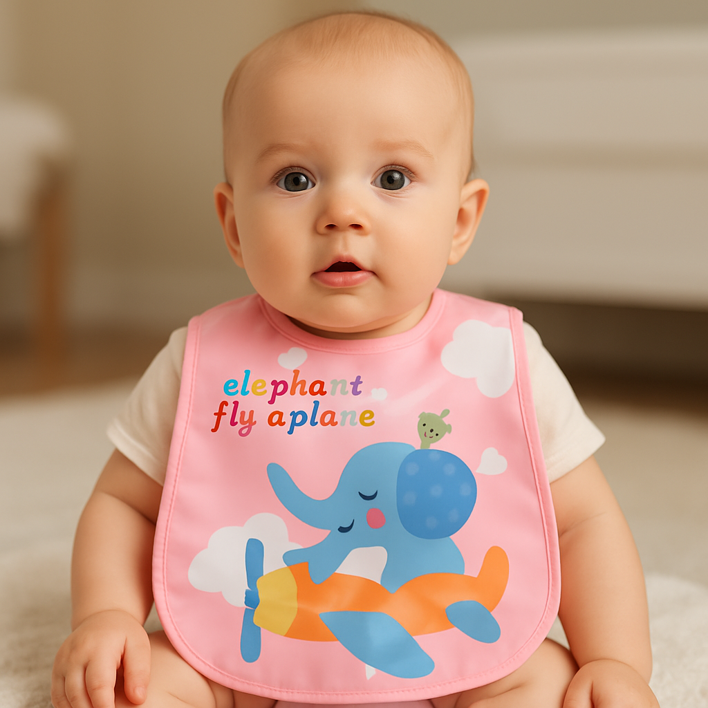 Baby Waterproof Rubber Bibs bundle of 3 pieces | Soft Washable Feeding Bibs for Infants