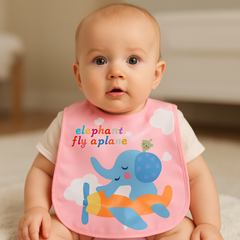 Baby Waterproof Rubber Bibs bundle of 3 pieces | Soft Washable Feeding Bibs for Infants