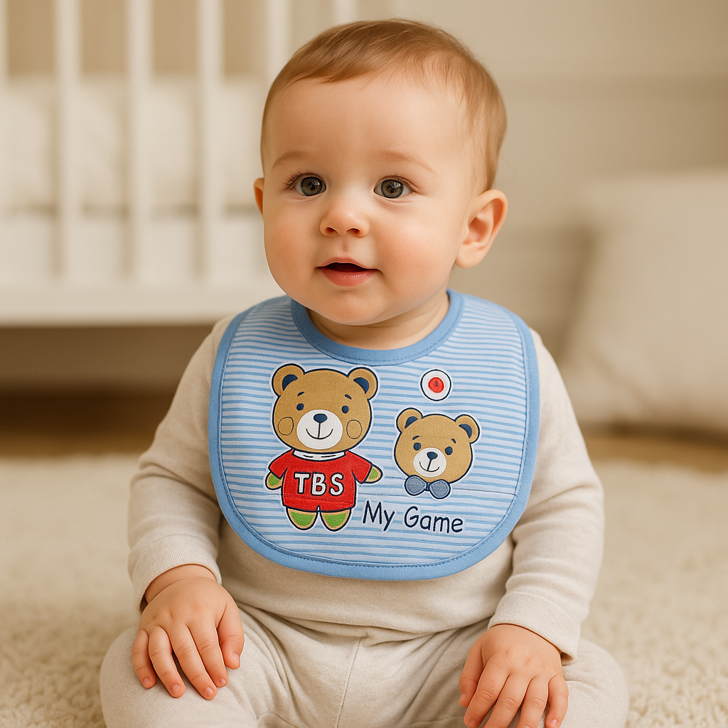 Baby Bibs pack of 2 pieces | Soft Cotton Feeding Bib for Newborn & Infants