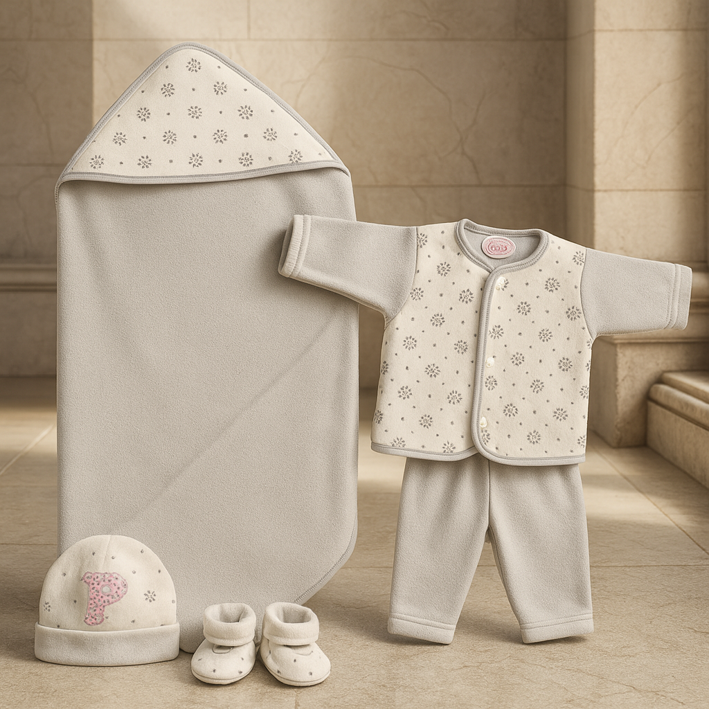 Newborn Winter Baby Suit Set of 5 Pieces | Warm Outfit for Newborn Boy & Girl | 3 Colors Available