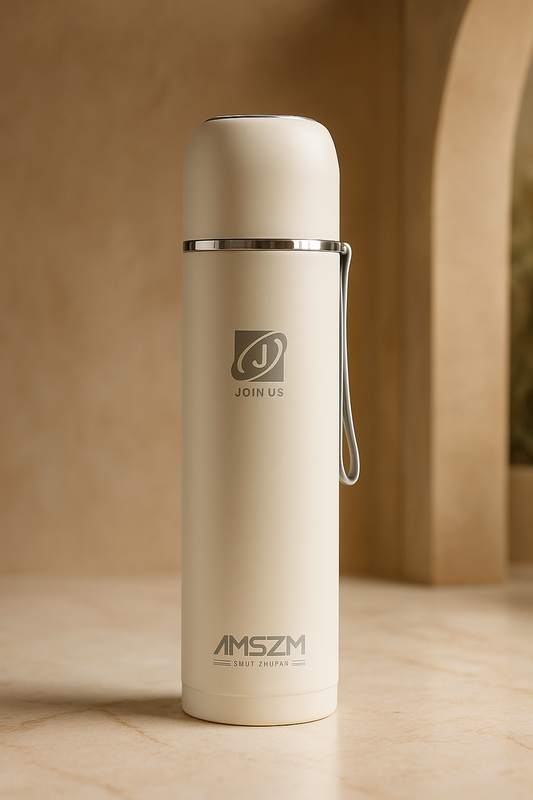 AMSZM™ Premium Insulated Water Bottle – Elegant Beige Edition