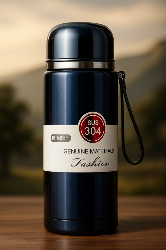 SUS 304 Stainless Steel Vacuum Water Bottle – Midnight Blue Edition