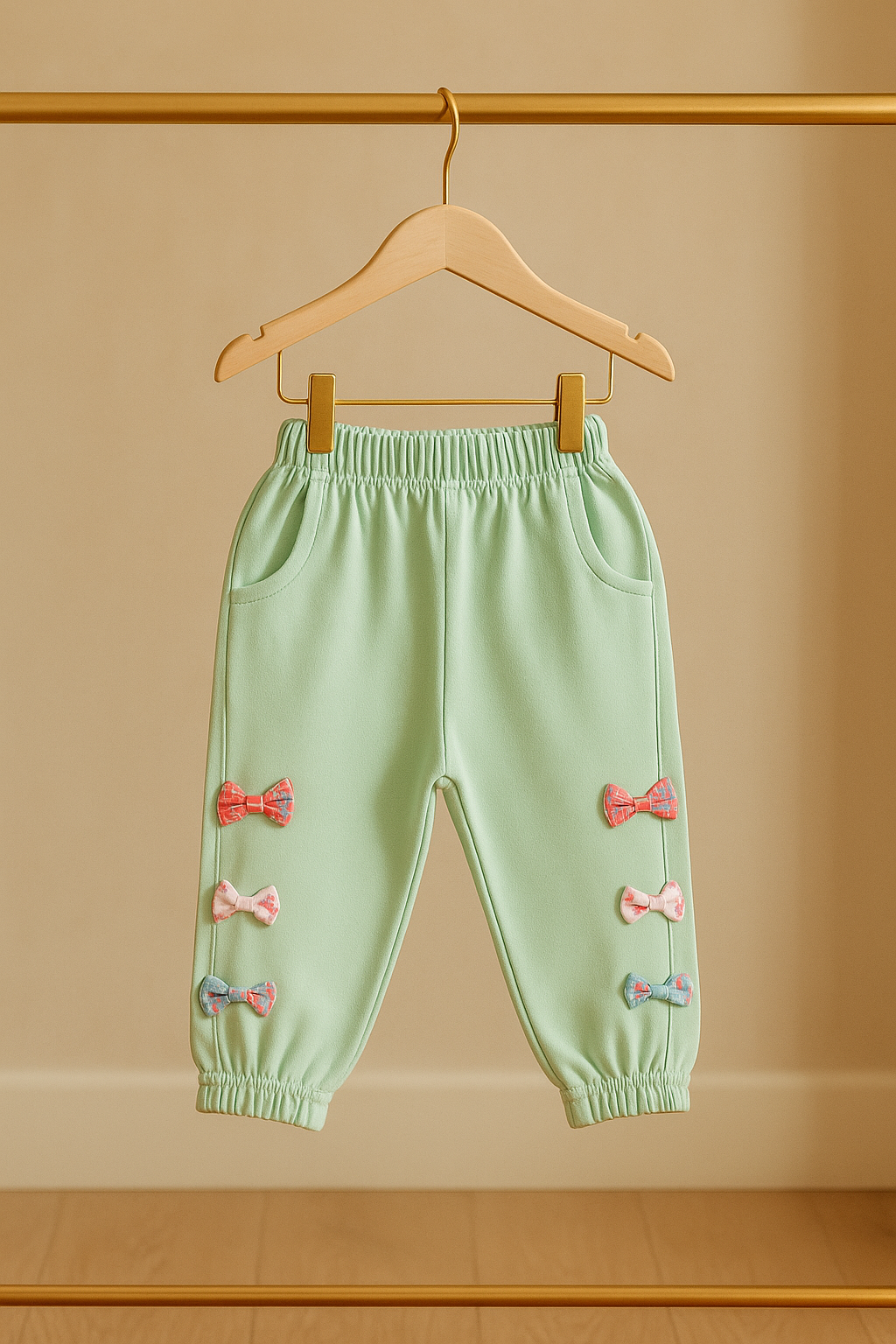 Newborn Baby Girl 3-Piece Dress Set – Soft Cotton Malai Jersey – Floral Printed Shirt + Bow Pajama