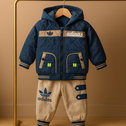 Kids “Adidas” Winter Tracksuit – Cozy & Trendy 2-Piece Set