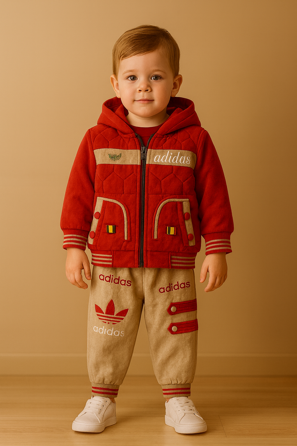 Kids “Adiaas” Winter Tracksuit – Cozy & Trendy 2-Piece Set