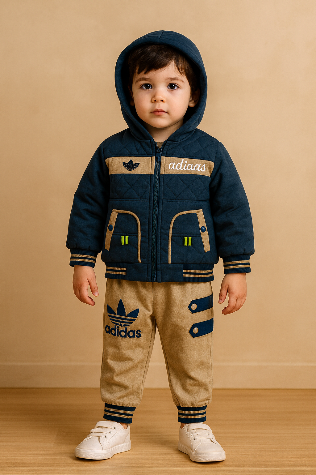 Kids “Adidas” Winter Tracksuit – Cozy & Trendy 2-Piece Set