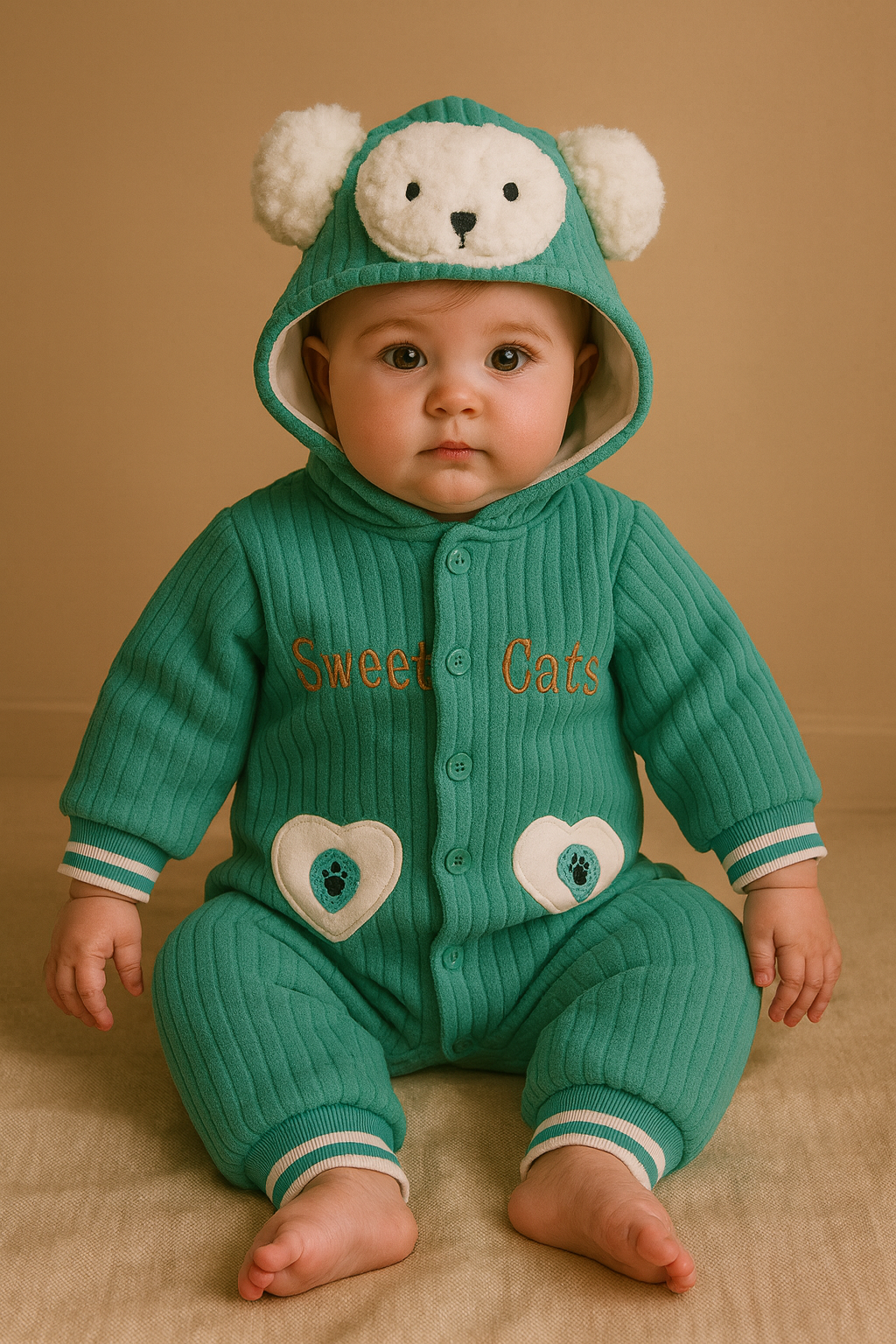 Sweet Cats Baby Winter Romper – Ultra-Soft & Cozy Warm