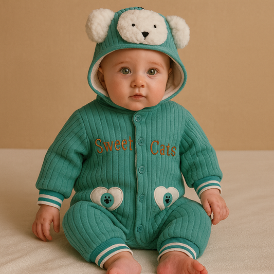 Sweet Cats Baby Winter Romper – Ultra-Soft & Cozy Warm
