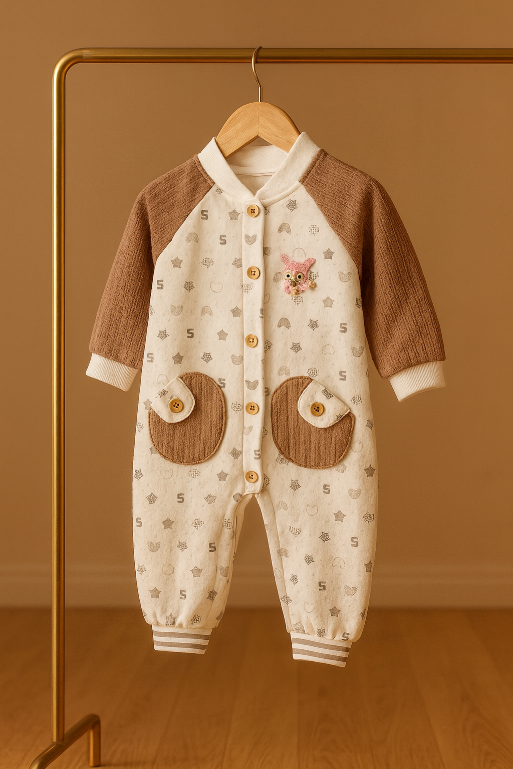 Soft Newborn Winter Romper – Cozy, Cute & Gentle