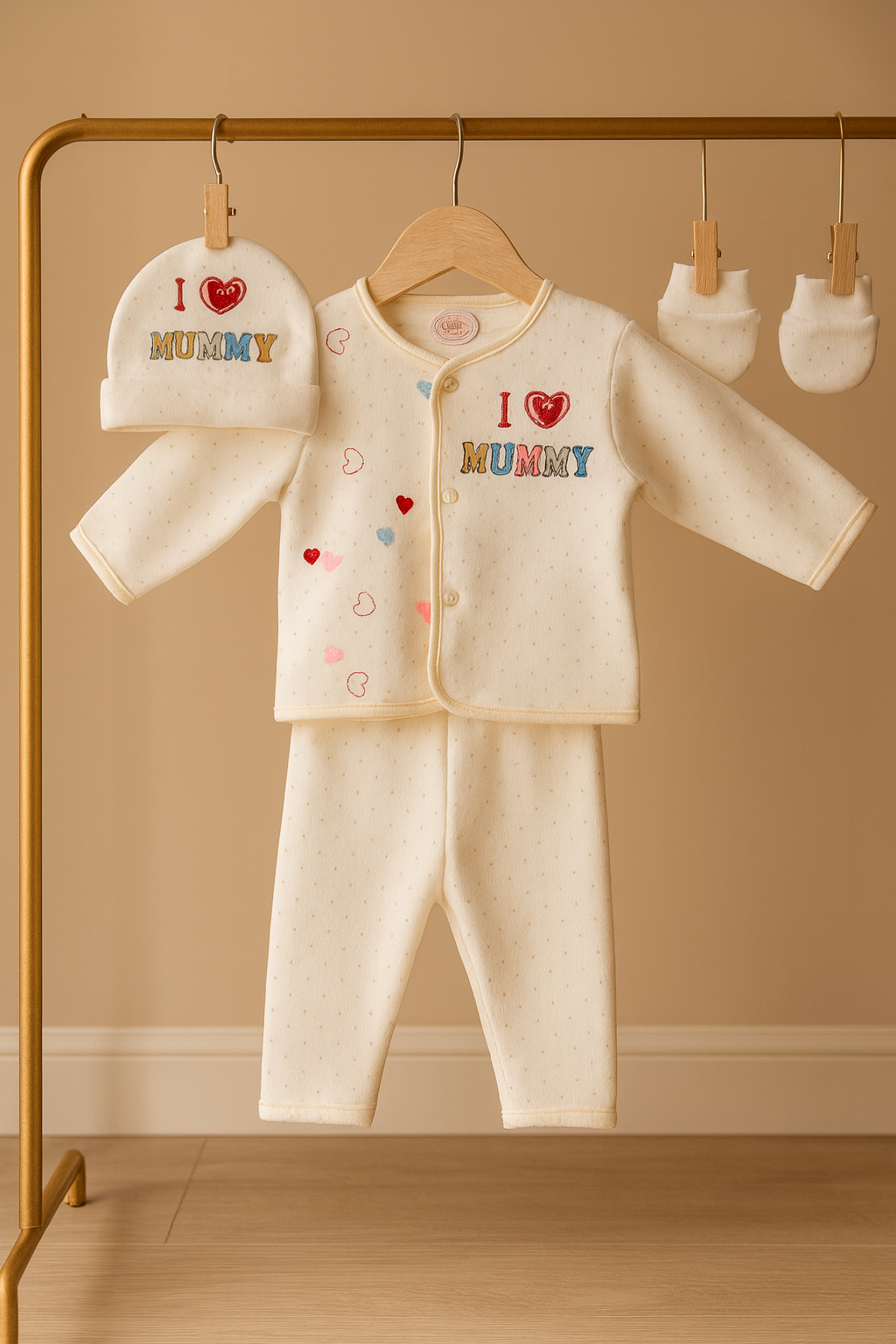 I Love Mummy Newborn Suit – Soft & Adorable Essential Set