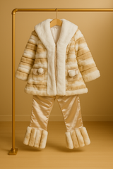 Premium Faux Fur Winter Set – Ultra Soft Jacket & Pants for Girls