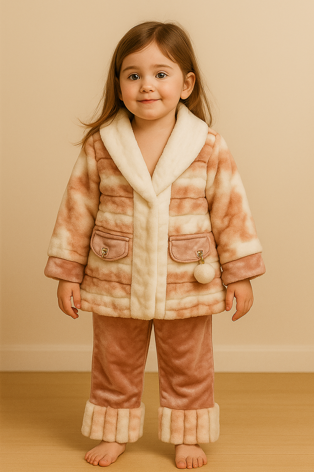 Premium Faux Fur Winter Set – Ultra Soft Jacket & Pants for Girls