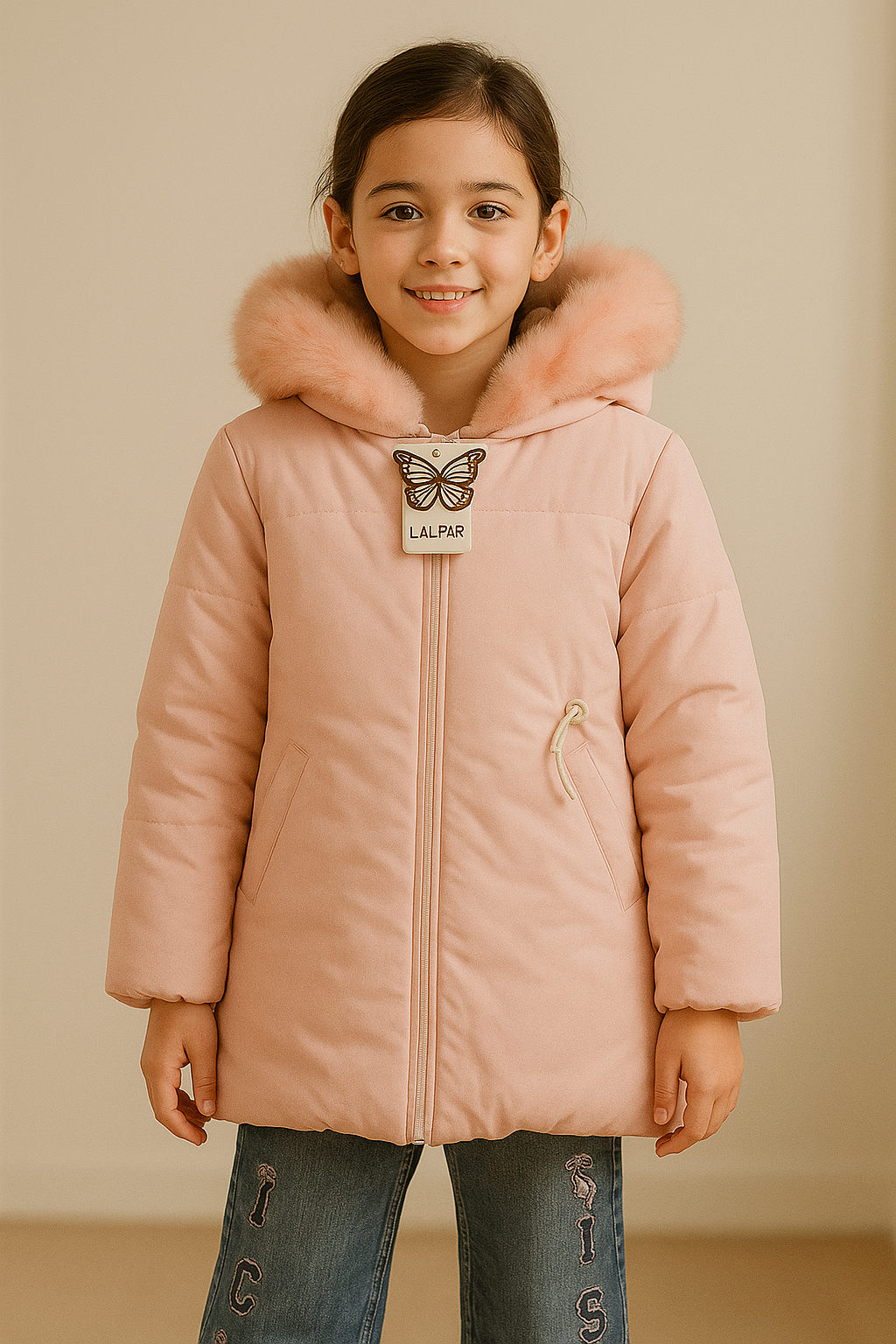 Premium Kids Winter Coat with Faux Fur Hood – Ultra Warm & Stylish