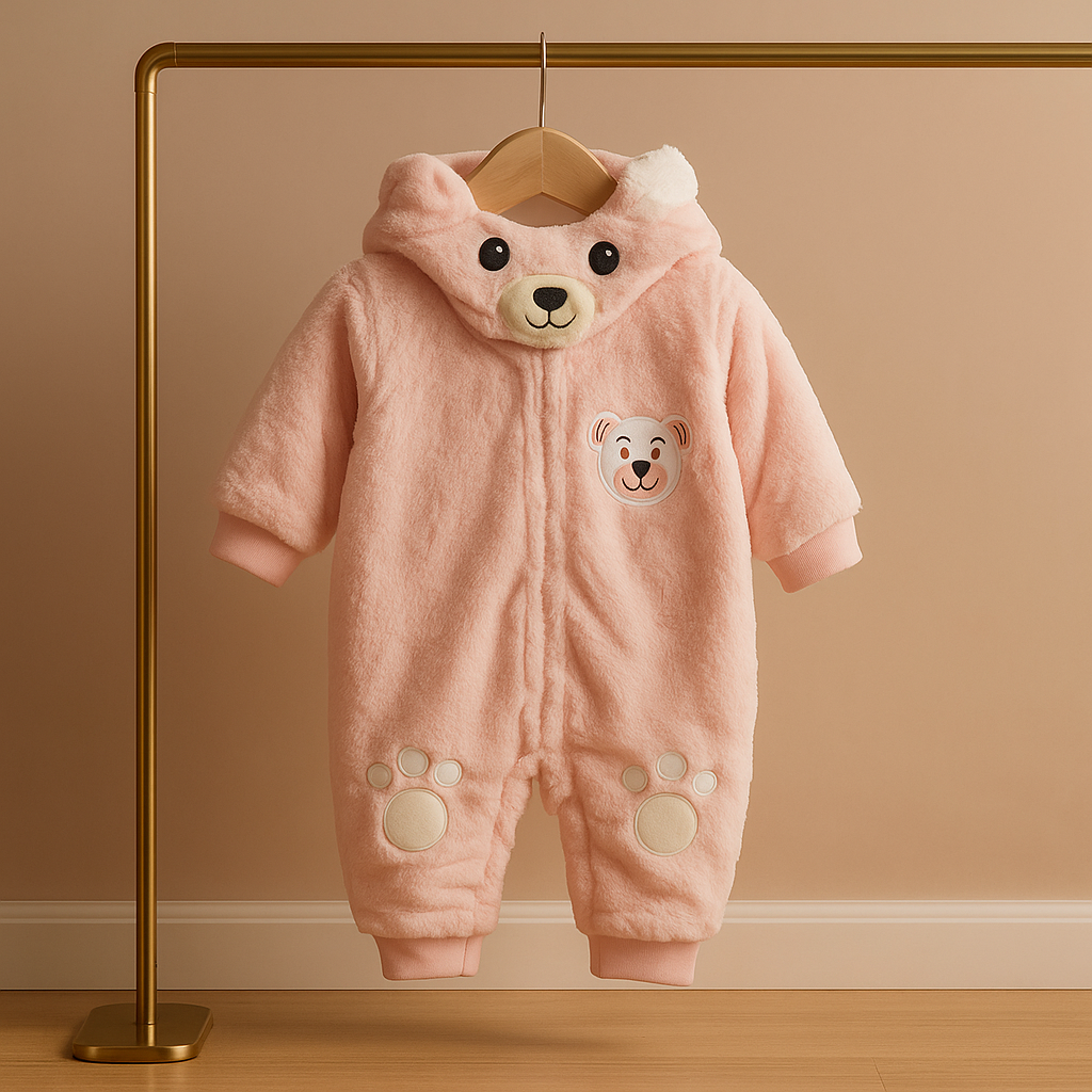 Premium Baby Winter Romper Suit for new born with Hood & Ears