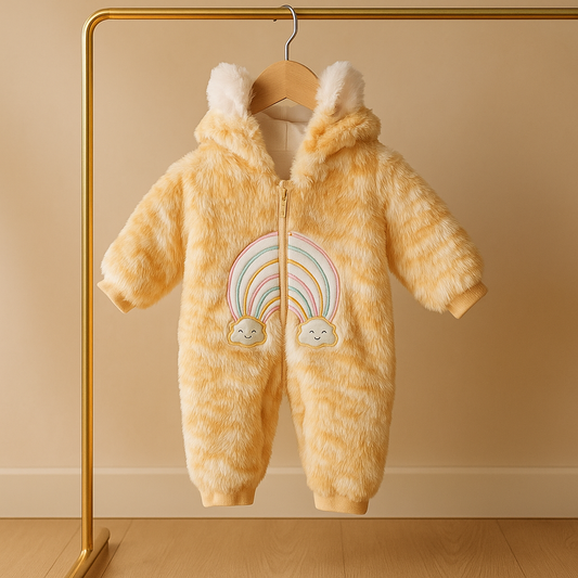 Premium Baby Winter Romper Suit with Hood & Ears