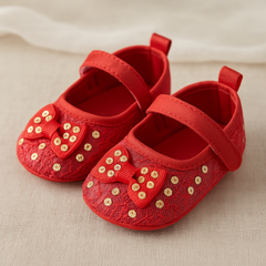 Fancy Baby Girl Shoes, Soft Pink Party Wear