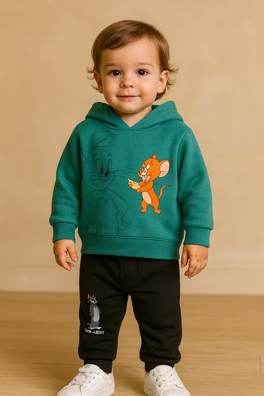 om & Jerry Soft Mulaim Hoodie Set (2–3 Years)